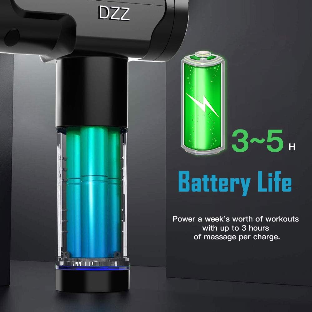 DZZ Massage Gun Percussion Handheld Electric Muscle Massager Professional Electric Body Massager & Featuring Quiet Glide Technology Portable Super Quiet Brushless Motor: Health & Personal Care