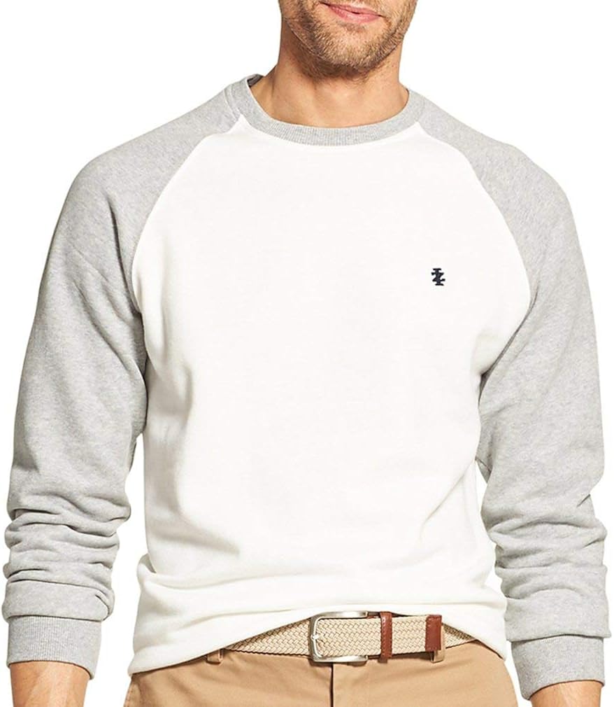 izod sweatshirt fleece crew neck