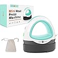 HTVRONT Heat Press Small Heat Press Machine for T Shirts, Small Heat Press Iron Press for Heating Transfer(Mint Green)