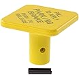 World American-WA248433 YELLOW KNOB WITH ROLL PIN FOR DASH BRAKE CONTROL VALVE - FITS 3/8" SHAFT