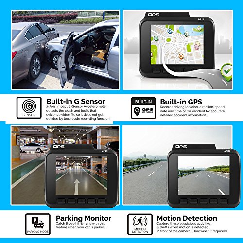 Driving Recorder,4K HD Mini Car DVR WiFi Dash Cam Video Recorder GPS Camera Night Vision G-Sensor (Black)