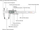 LOUISWARE 150mm Digital Vernier Caliper Stainless Steel Inch/Metric view 3
