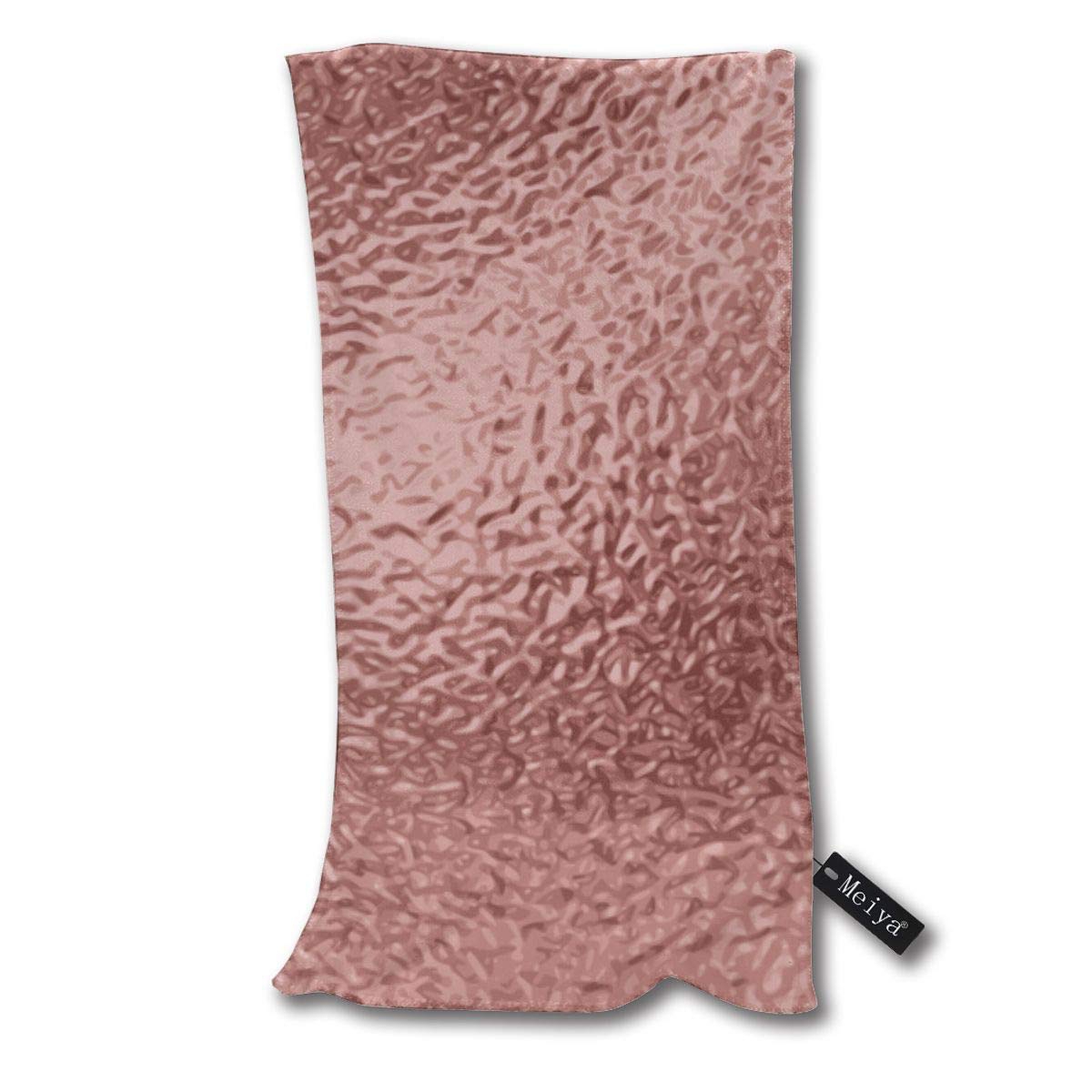 Rose Gold Metallic Shine Abstract Texture Hand Towels Beach Towel Instant Cool Ice Towel Gym Quick Dry Towel Microfibre Towel Cooling Sports Towel 12 X 27.5 Inch