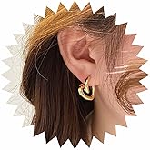 Andelaisi Boho Hollow Heart Hoop Earrings Gold Love Heart Studs Earrings Vintage Heart Earrings Minimalist Love Heart Earrings Jewelry for Women