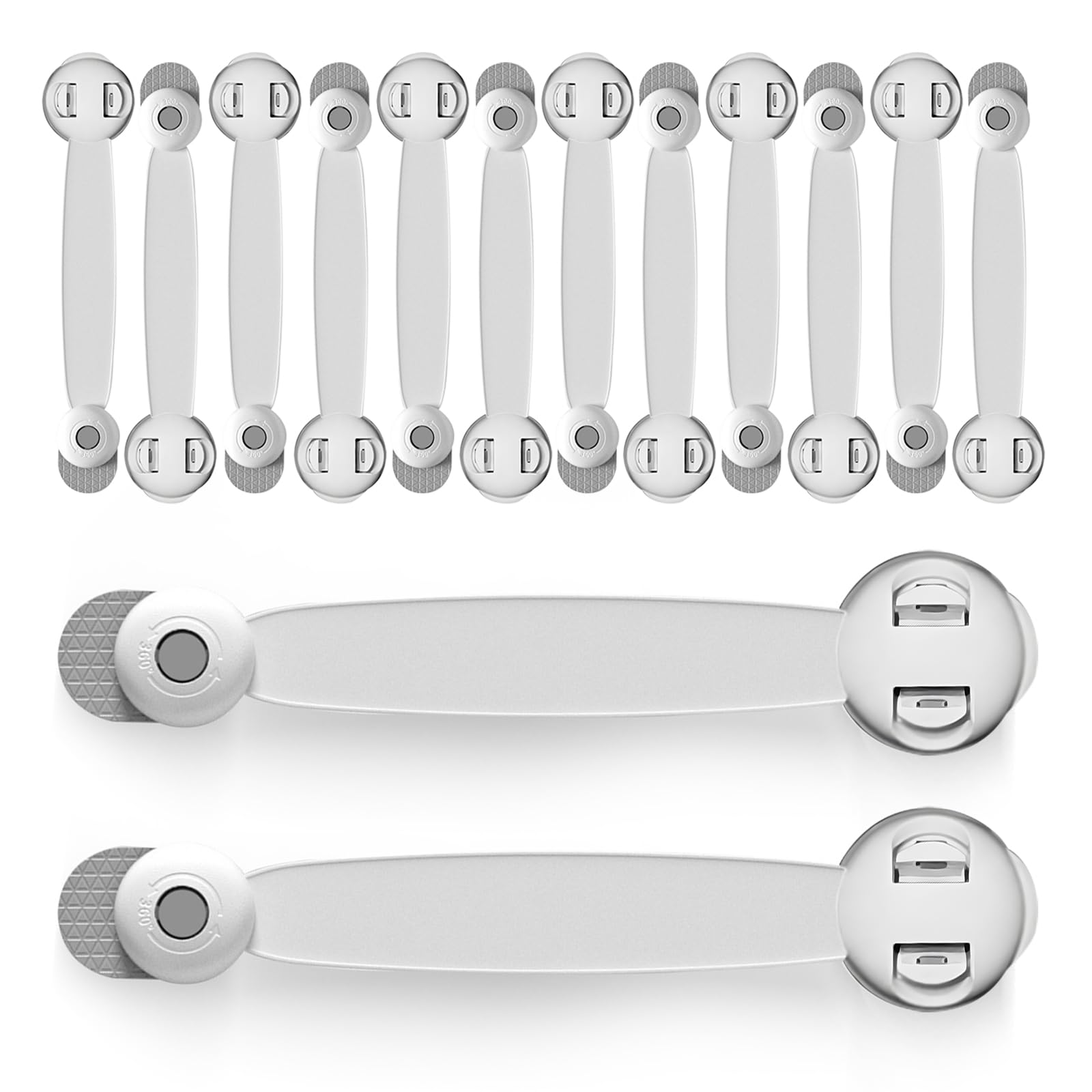 Photo 1 of (14 Pieces) NiceTCU Baby Safety Lock for Drawer, Refrigerator, Washer, Toilet, Cabinet, Closet, Oven Safe, Multi-Purpose Child Lock 3M Adhesive No Punching, Easy Installation