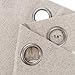 jinchan Linen Textured Curtains 84 Inch Length 2 Panels for Living Room Grommet Top Greyish Beige Room Darkening Drapes for Bedroom Thermal Insulated Window Curtain Set