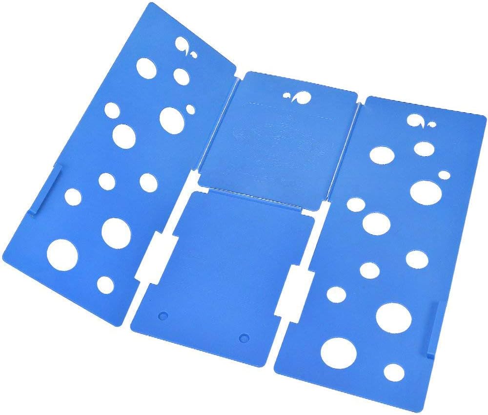 OJV Adjustable Clothes Folder with Towel Clips - Adult Dress Pants Towels T-Shirt Folder Board/Easy Laundry Folder Organizer