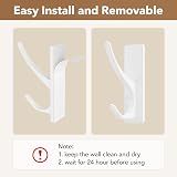 pickpiff Self Adhesive Hooks 6KG Stainless Steel 4 Pack White view 4