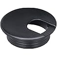 Desk Grommet 2 Inch, Plastic Desk Cord Cable Hole Cover Grommet - 10 Packs, Black