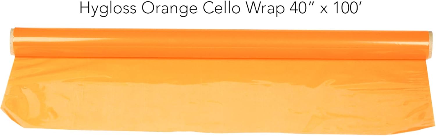 Hygloss Products, Inc Roll Cellophane Wrap for Crafts, Gifts, and Baskets 40 Inch x 100 Feet, 40-inches x 100-feet, Orange: Arts, Crafts & Sewing
