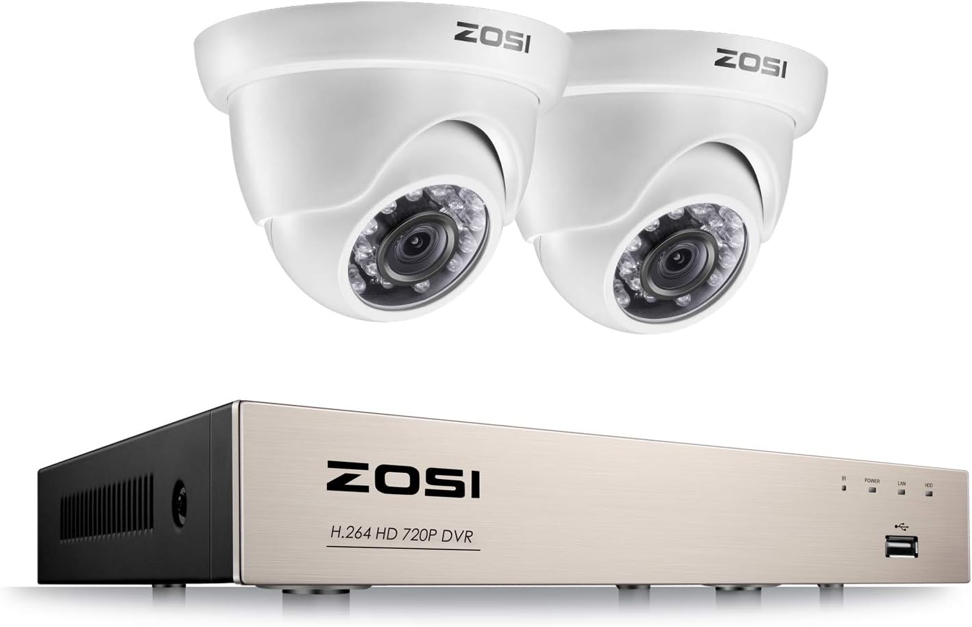 ZOSI CCTV Camera System 2x 1080P 2.0MP Weatherproof HD Security Cameras
