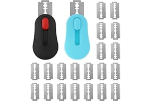 2pcs Magnetic Dough Scoring Tools, Stainless Steel Dough Scorer with 20 Replaceable Sourdough Lame Blades Scoring Knife for B