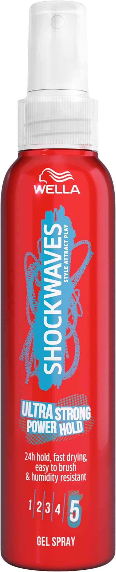 Wella Shockwaves Ultra Strong Rock Hold Hair Gel Spray 150ml Rock and Hold