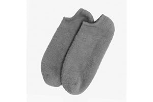 Barefoot Scientist Sleep On It Overnight Moisturizing Gel Socks, Low Profile Ankle Socks, Nourish Your Feet, Grey, L