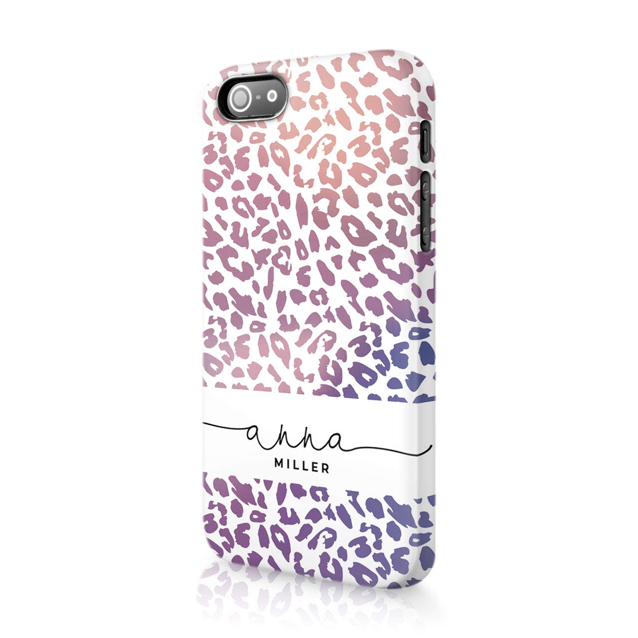 Purple blue leopard dots slim protective case