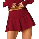 Hragc Womens Athletic Shorts Flowy Butterfly Crossover High Waisted Workout Running Shorts for Women Tennis Skort with Pocket