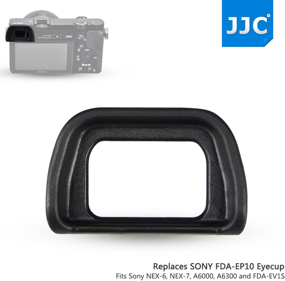 JJC Eyepiece Eyecup Eye Cup for Sony NEX-6 NEX-7 a6300 a6000 A6100 ILCE-6000 Digital Cameras & FDA-EV1S Electronic Viewfinder Replaces SONY FDA-EP10
