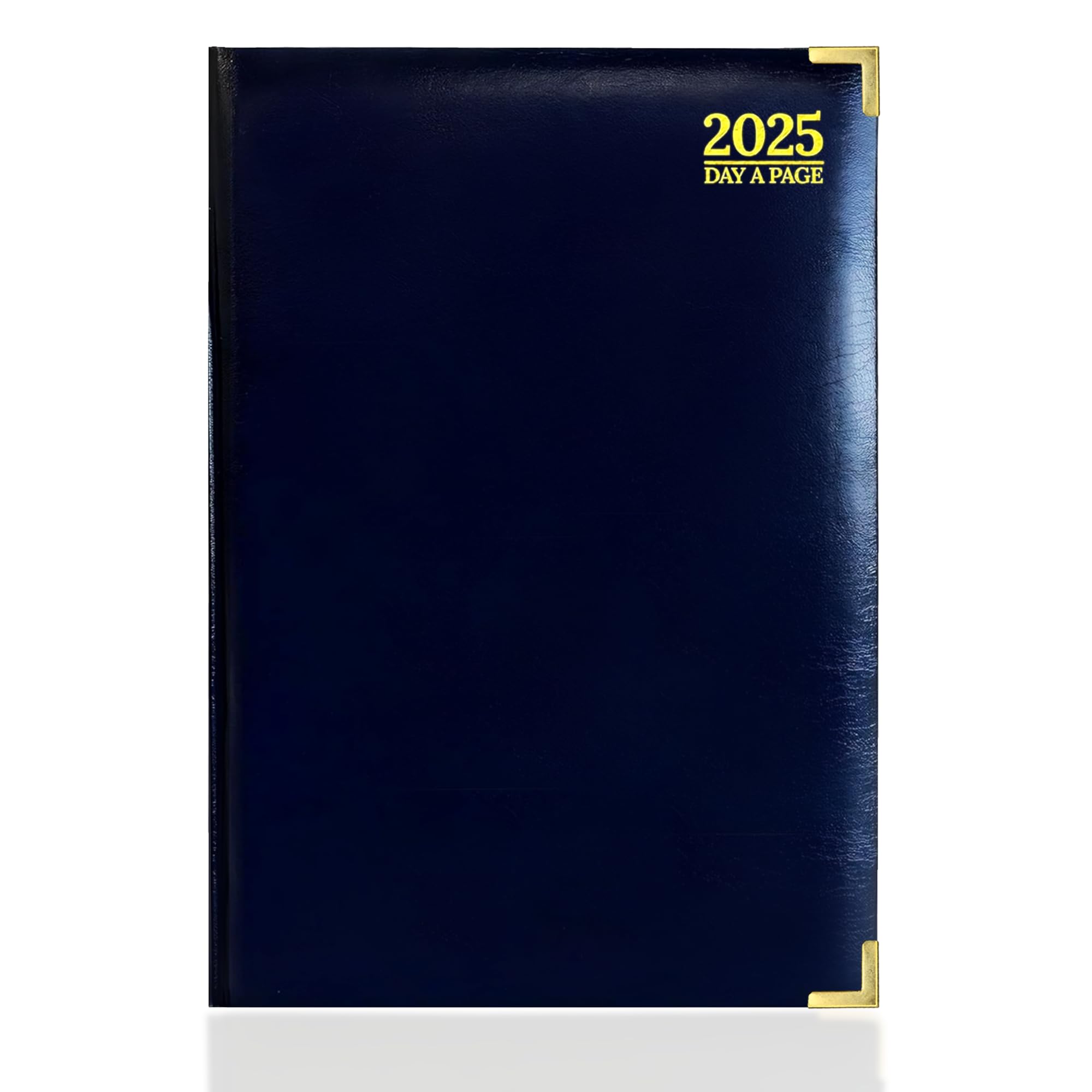 G4GADGET Luxury 2025 A4 Blue Day A Page Diary Padded Front & Hardback Cover Gilt Edges — image 1