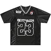 Vamtac Mens Jerseys Graphic Tee Shirts V Neck Short Sleeve Tops Vintage Baggy Summer Jersey 2025 Trendy Y2k Tshirts