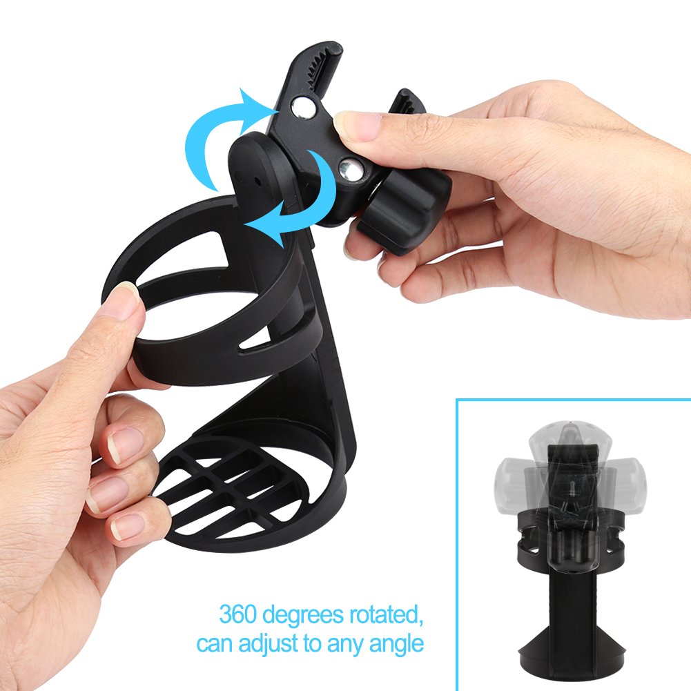 Accmor Stroller Cup Holder, Bike Cup Holder, Bottle Holder for Large Size Bottles, 360 Degrees Rotation Universal Cup Holder for Stroller, Bicycle, Wheelchair, Walker, 1 Pack: Baby