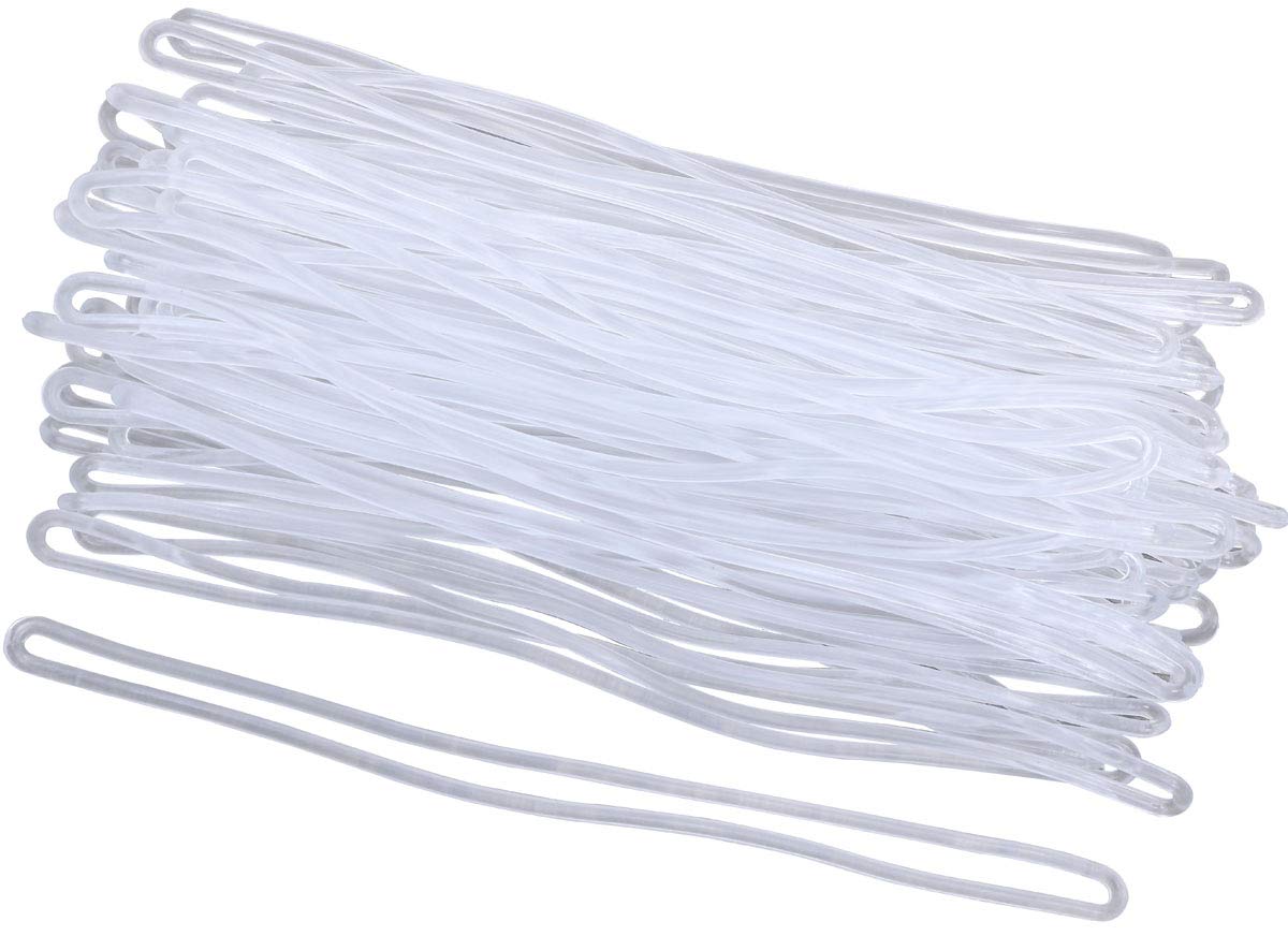 Mini Skater 100Pcs 6 inch Clear Plastic Luggage Name Tag Loop