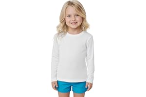 INGEAR Girls Long Sleeve Rash Guard Swim Shirt Outdoor Sports Shirt Lightweight Athletic Tee Protective Quick Dry