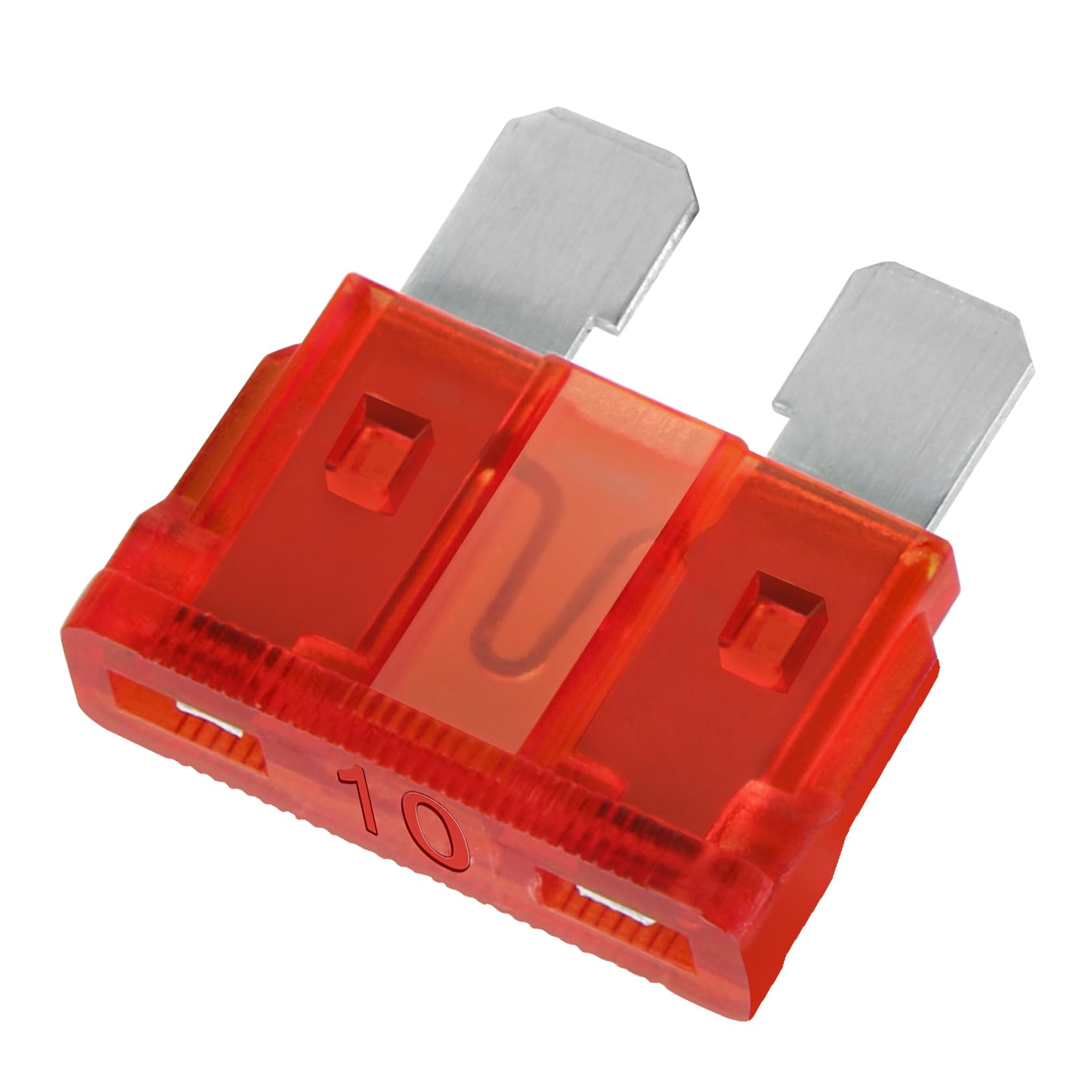 Heschen Standard Blade Fuse ATC-10 Auto Assorted Car Truck 10A Red Pack of 50