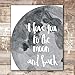 I Love You to the Moon and Back Art Print - Unframed - 8x10 | Inspirational and Romantic Wall Décor | Add a Touch of Warmth and Affection to Your Home | Wall Décor for Living Rooms