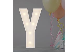 JOYBOX DESIGN 2FT Marquee Light Up Letters, Marquee Letters Y, Mosaic Balloon Letters for Birthday Party Decorations, Marry Me Light Up Letters, Baby Marquee Letters for Decor, Wedding Decor