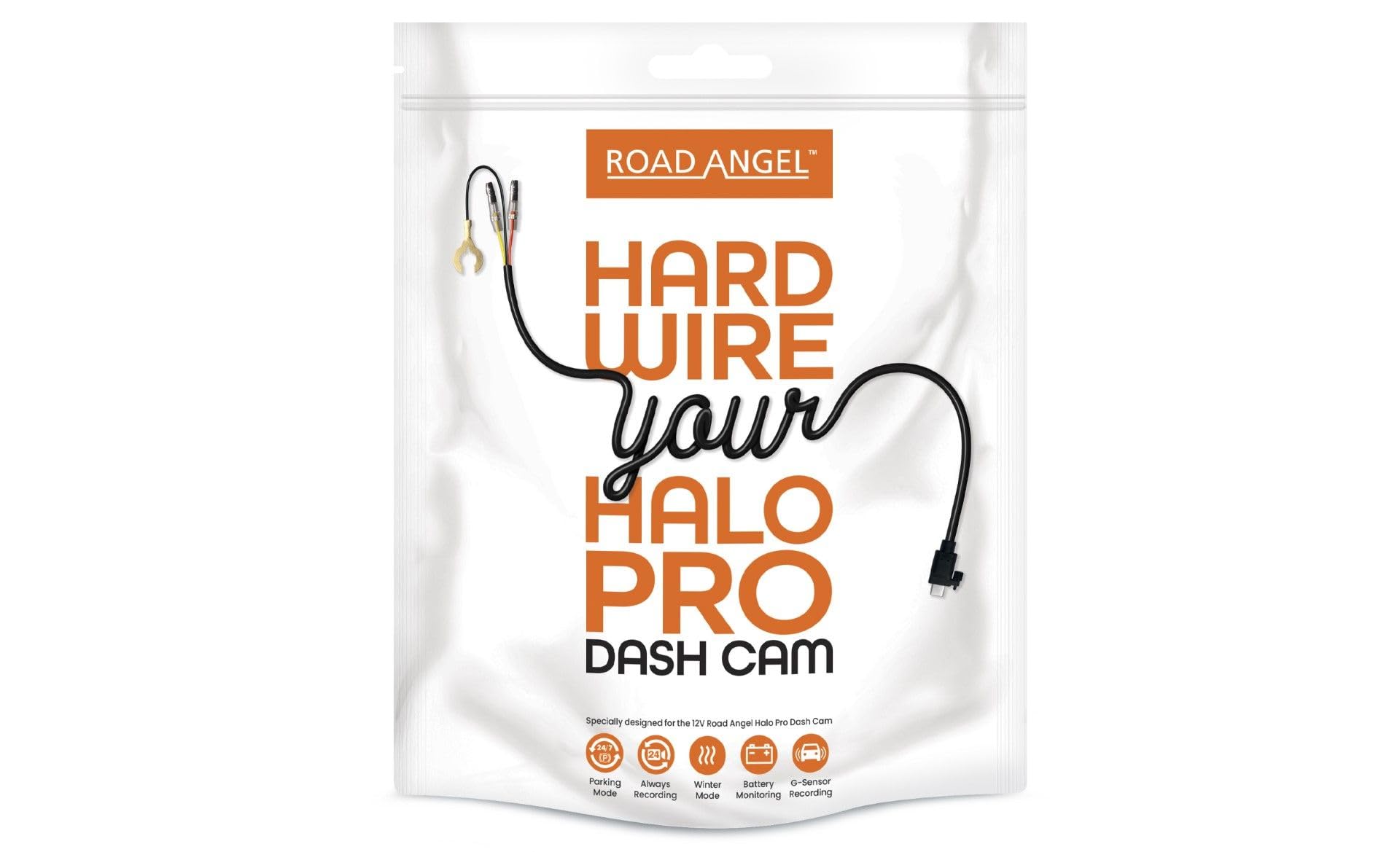 Road Angel Hard Wiring Kit for Road Angel Halo Pro. Enables always on Parking Mode, Winter Mode and Battery protection built in, Easy Installation