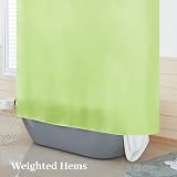 Furlinic Shower Curtain Anti Mould Waterproof Polyester 100x200 cm Yellow view 5