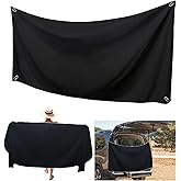 ZGXZQ Extra Wide Magnetic Beach Towel (75"x40") - Oversized Quick-Dry Microfiber with Magnetic Closure, Super Absorbent & Sand-Resistant for Beach, Pool, Travel, Gym & Camping (Black)