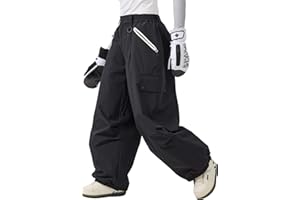 GSOU SNOW Women Men Baggy Ski Pants Loose Snowboarding Pants Snow Pant Insulated Waterproof Windproof Outdoor Sport