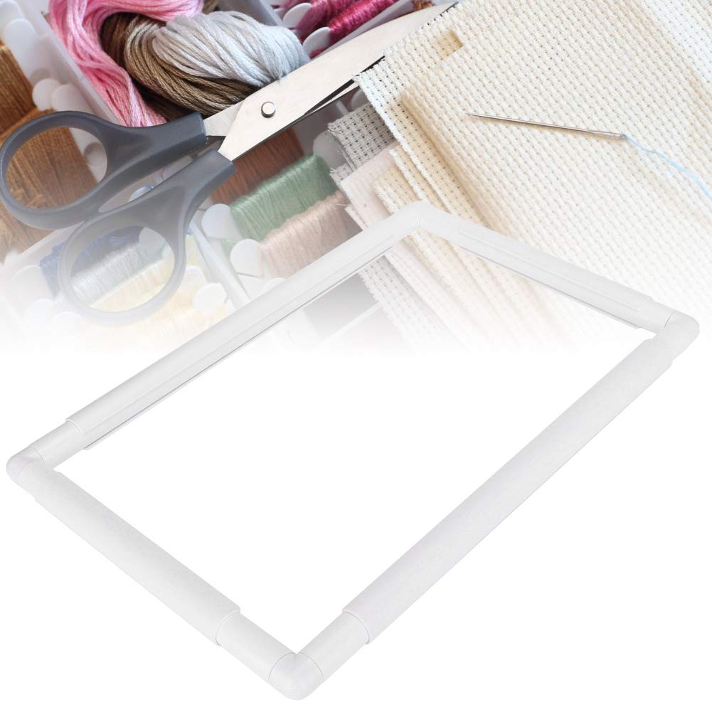 5 Size Square Frame Embroidery Hoop Plastic Embroidery Clip Frame for Embroidery, Quilting, Cross-Stitch, Needlepoint, Silk-Painting (43.1*27.9CM)