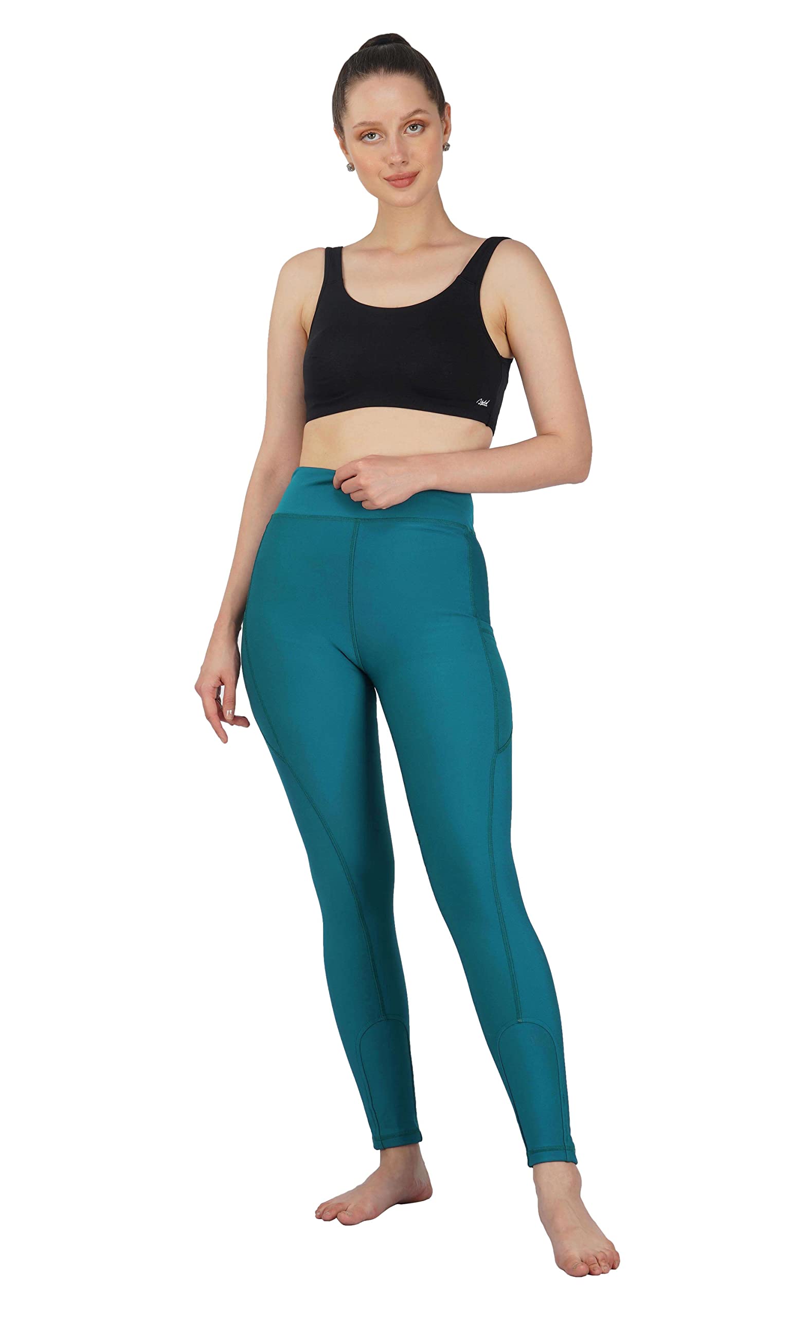 Avon Equine Winter Ladies Riding Tights Premium & Comfortable Tights (Teal, Large (L))