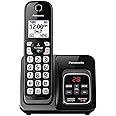 Panasonic Expandable Cordless Phone System with Call Block and Answering Machine - 1 Cordless Handsets - KX-TGD530M (Metallic Black)