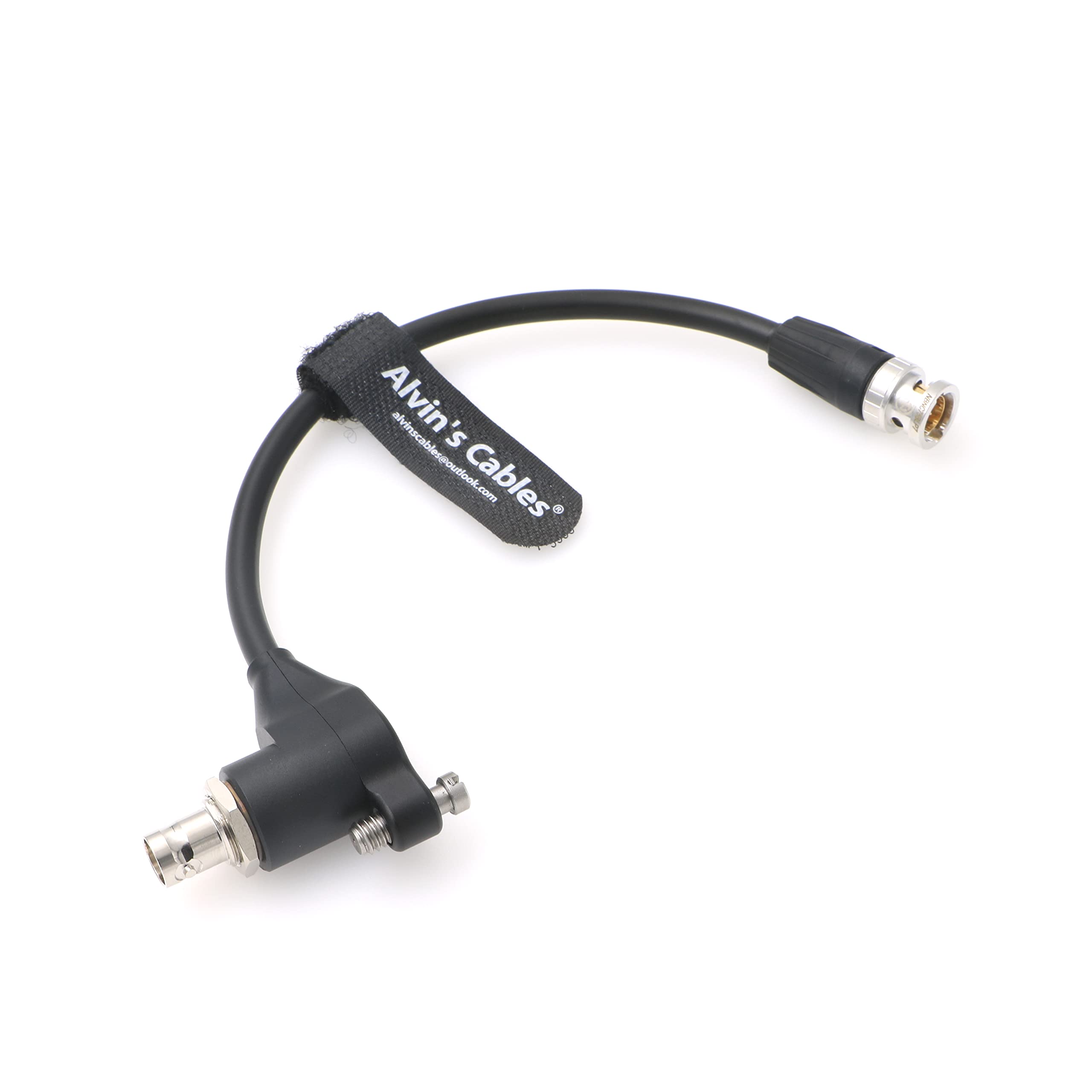 SDI-Port-Protection-Cable for RED-Komodo BNC Male to Right Angle Female Galvanic isolator Cord 8inch Black Alvin’s Cables