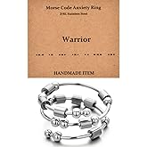 GOGOEY Morse Code Rings for Women, Stainless Steel Spinner Ring Fidget Rings for Anxiety Ring Morse Code Rings Inspirational Gifts Jewelry Women Birthday Graduation Gifts for Her Best Friends