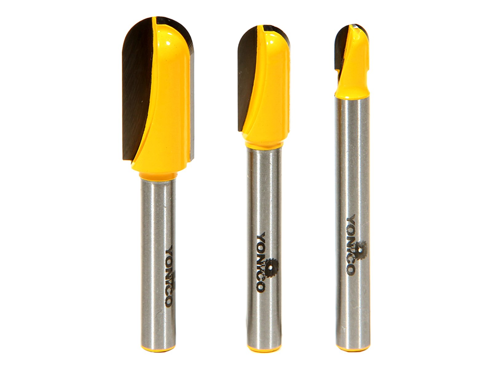 Yonico 14360q Long Reach 3 Bit Core Box Router Bit Set 1/4-Inch Shank