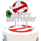 LYNHEVA Acrylic Ghostbusters Happy Birthday Cake Topper, Ghost Busters Cake Topper, Ghostbusters Theme Birthday Party Decorat