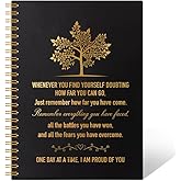 THEBESTU Whenever You Find Yourself Doubing How Far You Can Go 160 Pages Hardcover Blank Spiral Notebook, Funny Encouragement Gifts, Religious Faith Inspirational Gifts for Teammate Daughter Student