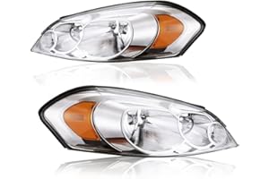 G-PLUS Headlights W/o Bulbs, Compatible with Chevy Monte Carlo 2006 2007 & Impala 2006-2013 & Impala Limited 2014-2016 Front 