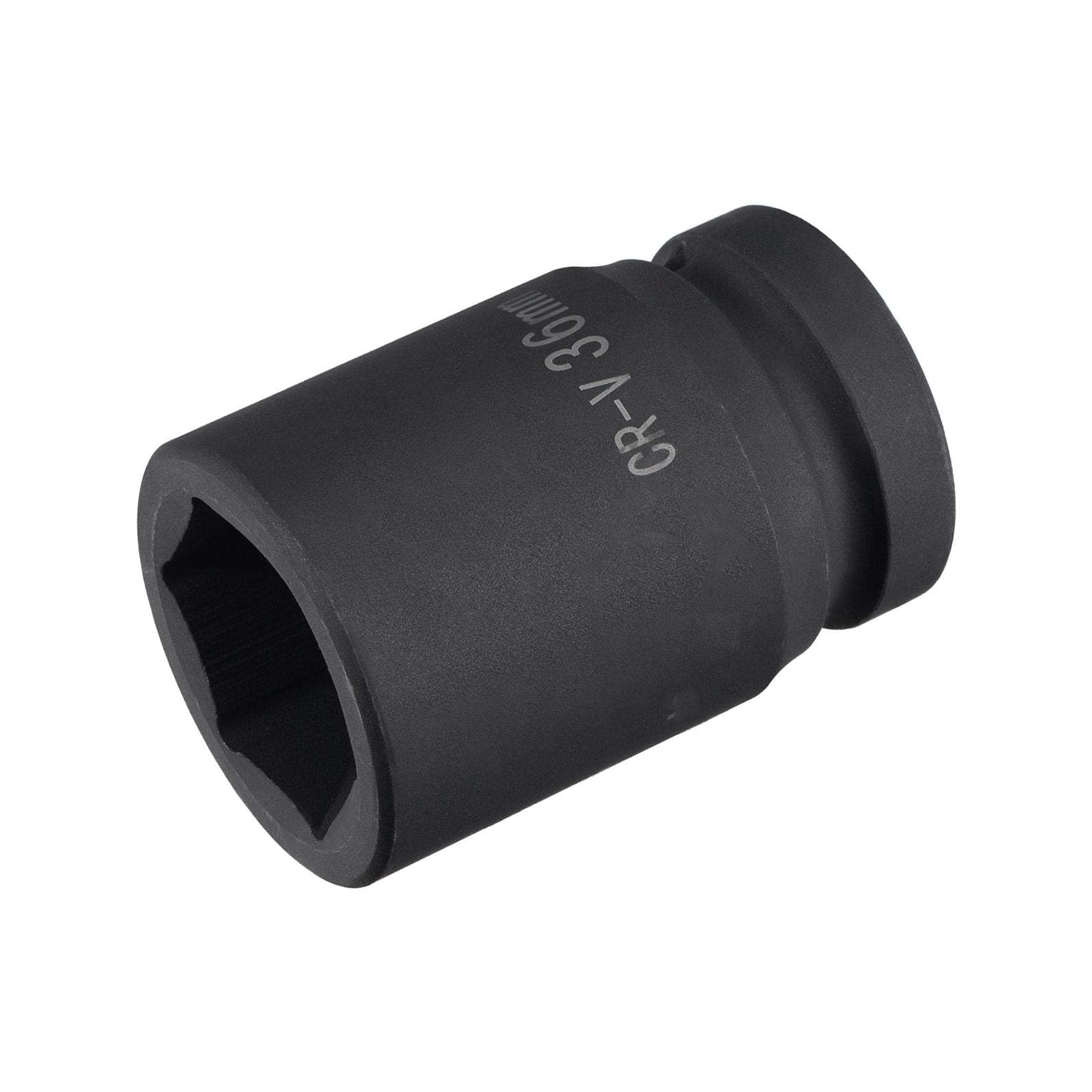 TA-VIGOR 1 Inch Drive by 36mm 6-Point Impact Socket, Durable Reliable CR-V 80mm Length, Standard Metric Sizes for Home Car Repair