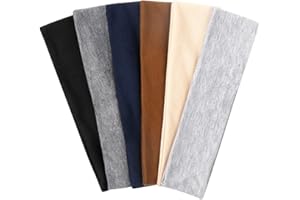 TERSE Headbands for Women Short Hair Non Slip Elastic Sweat Hairbands Soft Fabric Hair Bands Workout Yoga Running Sport Thin 