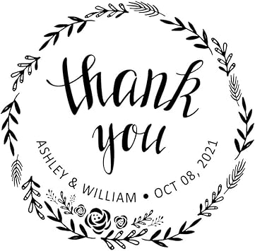 Custom Self Inking Address Stamp Personalized Leaf Flower Tree Design Invitation Card Decoration Round Rubber Stamps Stamps