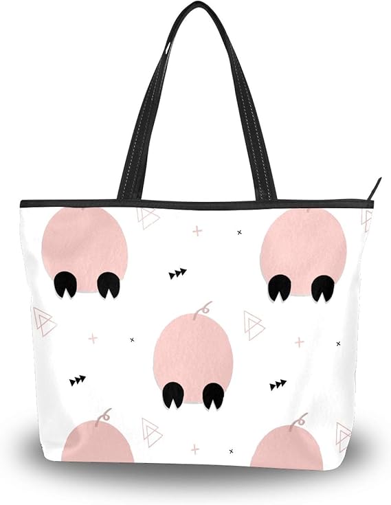 Amazon トートバッグ 豚 尻 かわいい レディース 肩掛け 大容量 通勤 通学 旅行 高校生 軽い 軽量 肩掛け バッグ 対応 ハンドバッグ 大きさ ファスナー 2way 手提げバッグ ギフト プレゼント トートバッグ