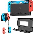 BracNova Wall Mount for Nintendo Switch/Switch OLED -Steel Switch Wall Mount with Controller Holder Safely Store Your Switch Console Near or Behind Your TV