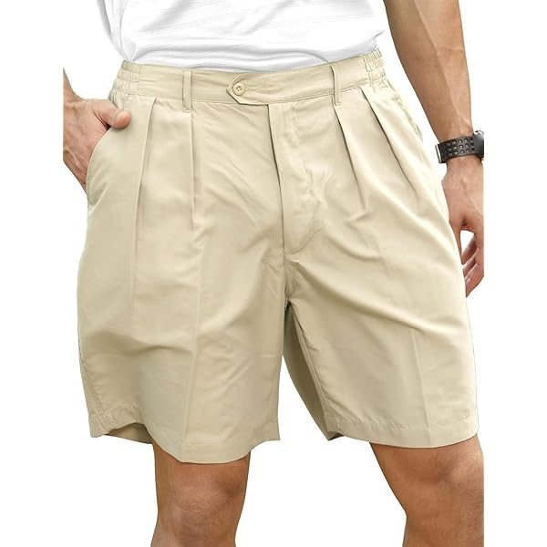 Short De Golf Greg Noble Homme – Beige – Taille 32 – Microlux 75 – Occasion