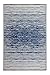 Fab Habitat Outdoor Rug - Waterproof, Fade Resistant, Crease-Free - Premium Recycled Plastic - Distressed Abstract - Porch, Deck, Balcony, Mudroom, Laundry Room, Patio - Brooklyn - Blue - 3 x 5 ft