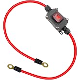 DC 12V Inline Power Switch 25A Inline Switch DPST Dual Side Wiring Switch | DC 12-24V Waterproof Inline Switchs IP67 for Motorcycle and Automotive.